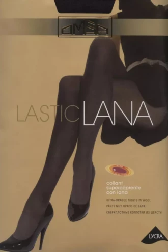 Вълнен чорапогащник OMSA Lasticlana 100 DEN, топъл и плътен за студените дни.